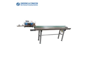 Computerized Cable Cutting Stripping Machine DG-505D Four Wheel Drive Wire Stripper for 7mm 6 Core Power Cord USB Data Cable HMI