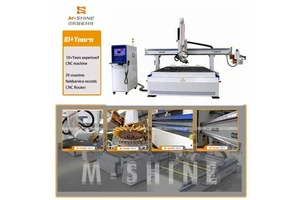 Jinan M-shine Professional 360 Degree Swivel Head CNC Router China Jinan M-shine for Wooden Sign Making