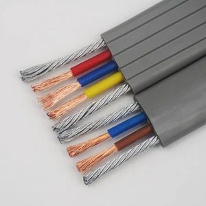 Customized 2Core 3Core Copper Wire Elevator Cable with PVC Insulation for Construction Traveling Elevator