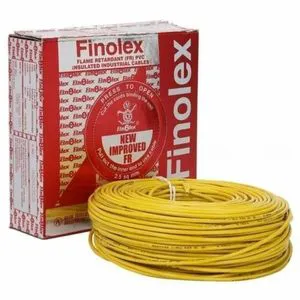 100m Yellow Finolex Electrical Wires for Industrial Power Supplies