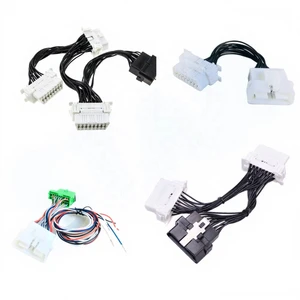 Factory Custom SAE J1962 OBD2 16 Pin Diagnostic Connector Wire Harness for ECU Programming & Auto Scanner Tools