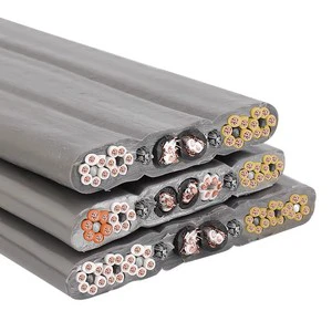 Elevator Traveling Flat Cable 20 24 28 32 40 60 Core Copper Core National Standard For Elevator Air Conditioning