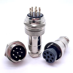 Soulin GX20 8 Pin Aviation Connectors Waterproof Power PCB Sensor Encoder Plug Cable with Brass Copper Welded Socket