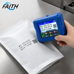 Faith 12.7mm Inkjet Printer Barcode Printing Mini Portable Handheld Inkjet Printer for Food Packaging Paper Plastic