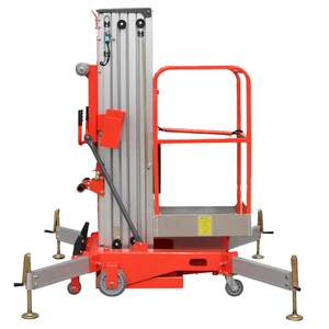 New Single Man Electric Hydraulic Elevator Cable Sling 6m-12m Aerial Platform Lift 0.5 Ton Capacity Home Use Restaurants Retail