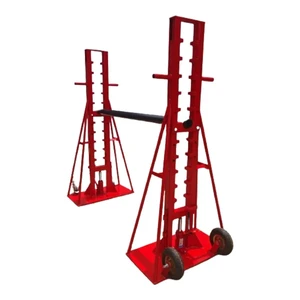 Underground 5T Cable Drum Jack Heavy Load Hydraulic Cable Reel Elevators Pay-off Cable Reel Stand Drum Lifter