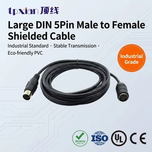 Factory DIN 5Pin Extension Cord 2M AWM2464 24AWG Shielded Signal Wire for Beauty Machine Elevator Light Curtain