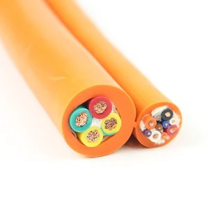 LIBIN YFFB-SPECIAL Flexible Flat Stranded Copper Elevator Cable 10 AWG Coil Shape Special Elastic Insulation 300V/500V