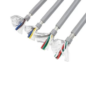 8 Core Flexible Shielded Twisted Pair Cable 0.14, 0.2, 0.3mm Encoder Cable 26 24 22awg Tinned Copper 485 Signal Control Wire