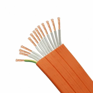 2-20 Core Flat Cable 18-17 AWG Solid PVC Insulated Rubber Sheath Crane Drag Chain Telescopic Door Elevator Door Underground Use