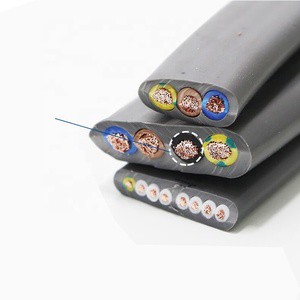 Flexible Multicore Twist Pair Shield CAT5A Elevator Flat Travel Cable TVVBPG Flexible Special Flat Elevator Travel Cable