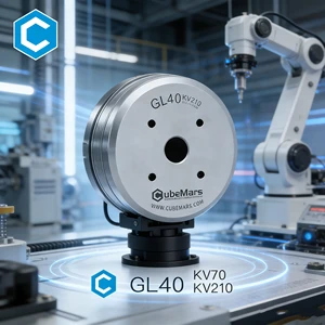 Cubemars GL40 KV70 3-Phase Brushless Metal Gimbal Motor Low Noise High Torque with FOC for Precision Motion Control