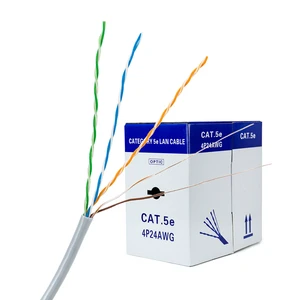 Factory cheap price per meter lan cable CCA 4 pairs 24awg cable 0.5 m utp cat5e elevator cable