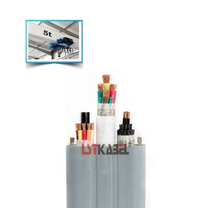 PVC Insulated Flat Elevator Traveling Data Cable Lift Electrical Wires for CCTV Camera Control