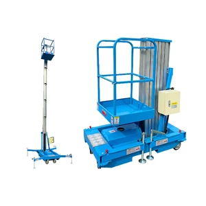 Single Man Electric Hydraulic Elevator with Cable Sling 6m-12m Aerial Platform Lift- Home Use & Retail