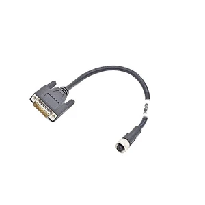 M12 8-Pole Female D-Sub 15-Pole Male RS-232 Serial Cable Assemblies DIN Type Circular Brass/Copper Contacts Encoder Signal Power