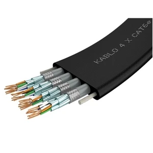 China Supplier Custom Elevator Traveling Flexible Flat Ribbon UTP Network Ethernet Cable Cat5e