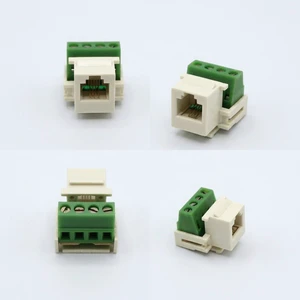 RJ11 4 Core Voice Network Module 3 Port IDC Phosphor Bronze Keystone Jack for Enterprise IP Phone Communication Cabling