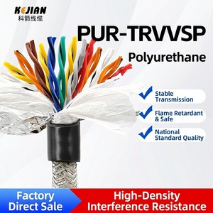 High Flexibility Copper Conductor Servo Encoder Cable TRVVSP Bending Resistant PVC Servo Control Link Twisted Pair Shielded Wire