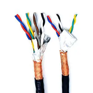 Double Shielded PVC Stranded 4 Conductor Twisted Pair Cable for Industrial Automation Encoder Servo Motor