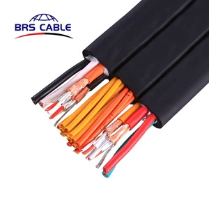 Category 6 Lan Cable CAT6 UTP Lift Travelling Elevator Flat Cable Steel Wire Heating, Elevator CCTV Camera Elastic PVC Compound
