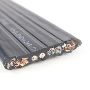 Custom Cat6a Stranded Copper Ethernet Cable 10 AWG Coil Shape for Elevator Use Power & Data Transmission