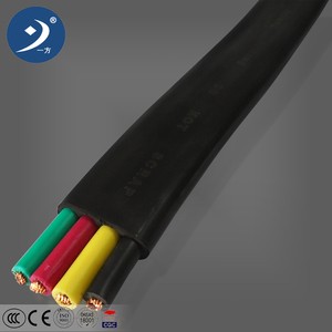 Copper Conductor Rubber Insulation Flat Traveling Elevator Control Cable