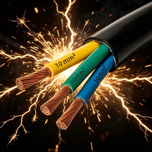Flame Resistant 3 Core Copper Conductor Cable 10mm2 for Commercial Building Electrical Wiring