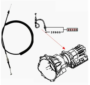 A/T Throttle Control Accel Cable for Mitsubishi Pajero