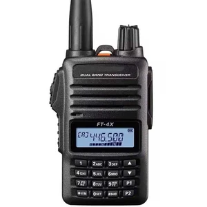 FT-4XR 5W VHF/UHF Dual Band Handheld Walkie Talkie Noise Canceling 1750mAh Li-ion Battery IP54 Water Resistant Long Range FM
