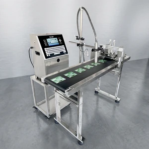 Low-Maintenance CIJ Continuous Inkjet Printer for Plastic Carton Box Paper Packing Flex High-Speed Automatic Batch Number/Dates