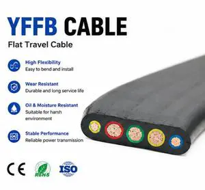 High Flexibility CE Certified YFFB Flat Traveling Cable for Crane and Elevator Power Supply Systems Meeting IEC60227 Standards
