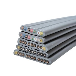 Elevator Traveling Flat Flexible Shielded Twisted Pair Cable for Telescopic Mechanical Equipment OEM 8 Core 26Awg Flat Cables Rj