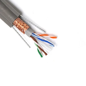 Flat Shielded Copper PVC Elevator Travelling Cat6 Cable for CCTV Camera Construction Use Multi-core Durable