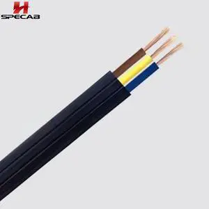 Custom 0.75mm² 1.0mm² TVVB Flat Flexible Elevator Cable for Commercial Lift