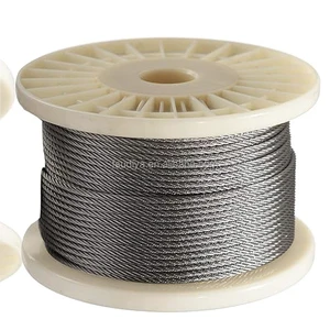 Udiya PVC Coated Stainless Steel 304 7*7 7*19 Highly Polished Railing Wire Rope Cable for Elevator & Lifting Applications