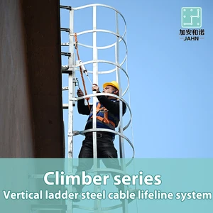 Professional Vertical Height Safety Alloy Steel Cable Lifeline for Lift Shaft Maintenance and Elevator Work