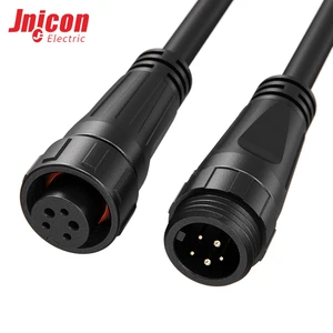 M16 5 Core IP67 Waterproof Connector 8A 125V Self Locking Circular Power Plug for Industrial Automation Sensor