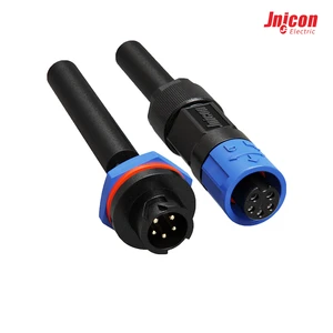 M12 2+3 Pin Field Installable Waterproof Connector IP67 Solder Type Hybrid Power Signal Plug for Solenoid Valve with Feedback