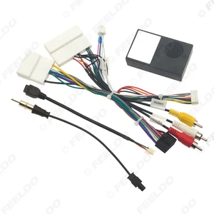 Car 16pin Power Cord Wiring Harness Adapter With Canbus Box for Mitsubishi Outlander/Triton Installation Head Unit