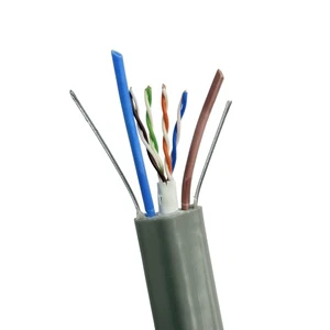 23AWG Flat Shielded Elevator Cable 8 Cores Travelling Cat5 Cat6 Cable for CCTV Camera
