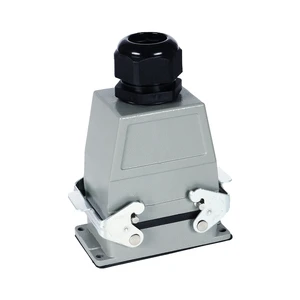 WZUMER HA-32 Heavy Duty Connector 32 Pin Top Entry Power Connector 16A 250V IP65 with Replaceable Inserts