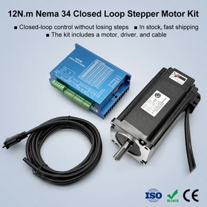 CE RoHS Nema 34 12N.m Closed Loop Stepper Motor Set with HSS86 Stepper Driver for 3D Printing, Automation, CNC Machine