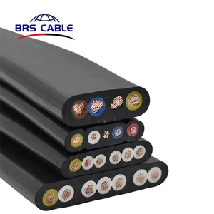 2 Core CAT6 SFTP Shielded Flat Elevator Travelling Control Cable Mc 6/3 Type 6 Awg 3 Conductors Stranded Metal Clad PE,PE