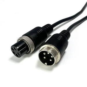 Custom GX16 5 Pin Waterproof Aviation Hybrid Cable Closed Loop Stepper Motor with Encoder Combo Wire