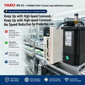 JLE CNC TECH YAKO MS-S3 Pulse-Type Low-Power Hybrid Servo Stepper Drive 8.2Nm Motor AC 30-80V for Wood Router