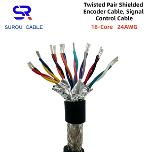 2464 24AWG 8P 16-Core Twisted Pair Shielded Encoder/Communication Cable, Signal Control Cable