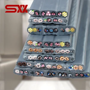 20*0.75 TVVB Lift Travelling Elevator Cable Oxygen Free Pure Copper TVVB Cable Shielded Flat Cable