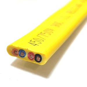 450/750V 4X14AWG 4X12AWG 4X8AWG CU/PVC/PVC TVVB Flat Elevator Lifting Traveling Cable