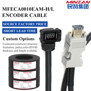 MiNZAN A4 A5 A6 Brake Drive Encoder Motor Servo Cable Wiring Harness MFECA0030EAM EAD EAE 50W 1000W